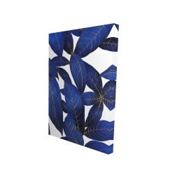 Abstract modern blue leaves