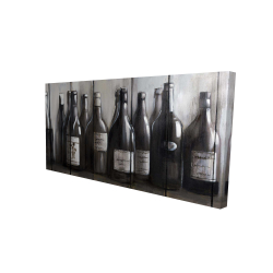 Bottles of wine on wood