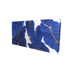 Tropical abstract blue leaves