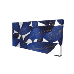 Abstract modern blue leaves