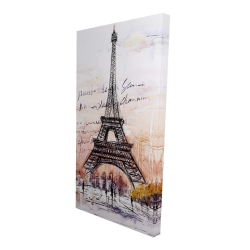 Eiffel tower sketch with an handwritten message