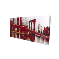 Abstract and industrial red bridge