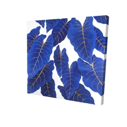 Tropical abstract blue leaves