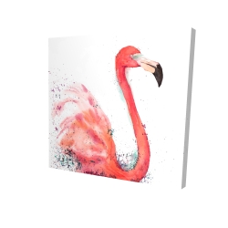 Splashing flamingo