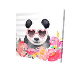 Panda à lunette en forme de coeur