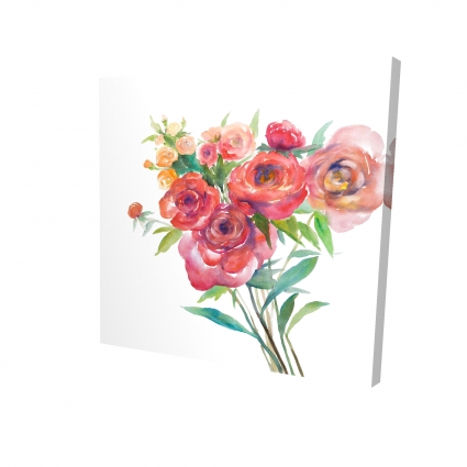 Watercolor bouquet of flowers