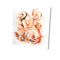 Abstract roses with sepia style