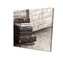 Quatre vieilles valises de voyage