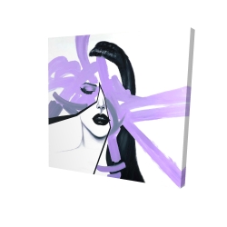 Abstract purple woman portrait