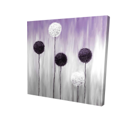 Fleur d'allium blanches et mauve