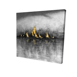 Gold sailboats