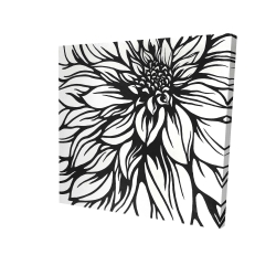 Dahlia flower outline style