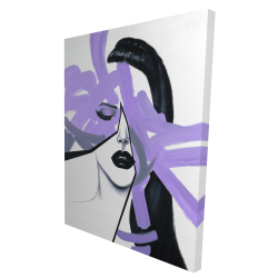 Abstract purple woman portrait