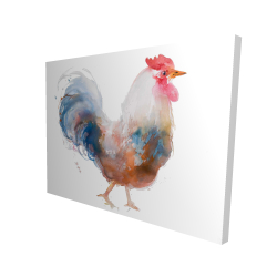 Coq à l'aquarelle