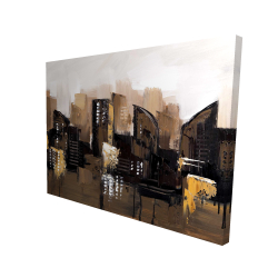 Paysage urbain abstrait et brun