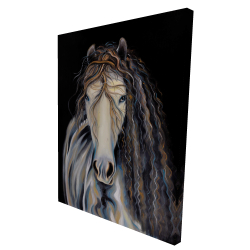 Abstract horse with curly mane
