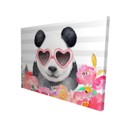 Panda à lunette en forme de coeur