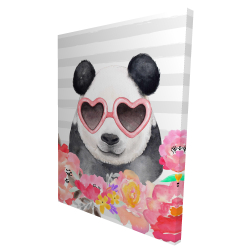 Panda à lunette en forme de coeur