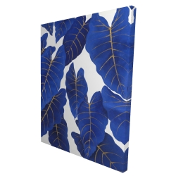 Tropical abstract blue leaves