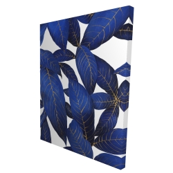 Abstract modern blue leaves