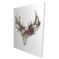 Deer skull with flowers