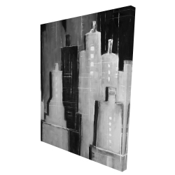 Abstract black and white cityscape