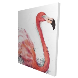 Splashing flamingo