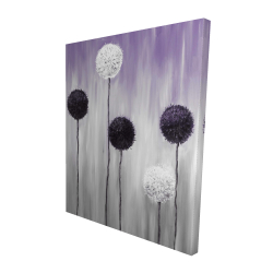 Fleur d'allium blanches et mauve