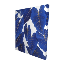 Tropical abstract blue leaves