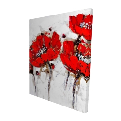 Red poppies with texture