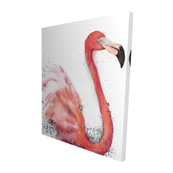 Splashing flamingo