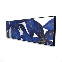 Abstract modern blue leaves