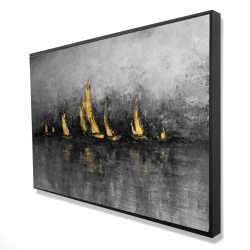 Gold sailboats