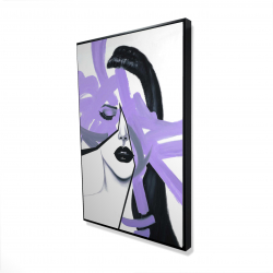 Abstract purple woman portrait