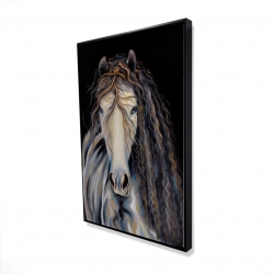 Abstract horse with curly mane