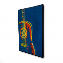 Guitare bleue abstraite et moderne