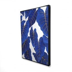 Tropical abstract blue leaves