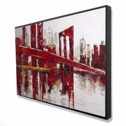 Abstract and industrial red bridge