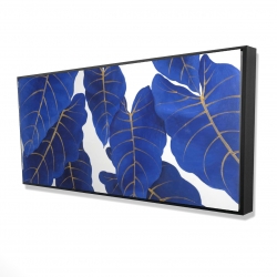 Tropical abstract blue leaves