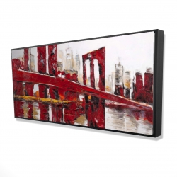 Abstract and industrial red bridge