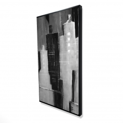 Abstract black and white cityscape