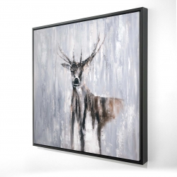 Winter abstract deer