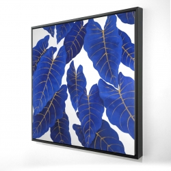 Tropical abstract blue leaves