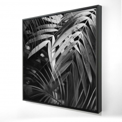 Feuilles tropicales monochrome