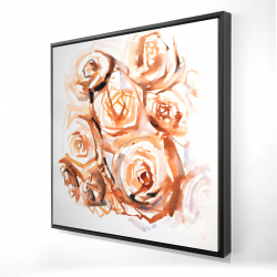 Abstract roses with sepia style