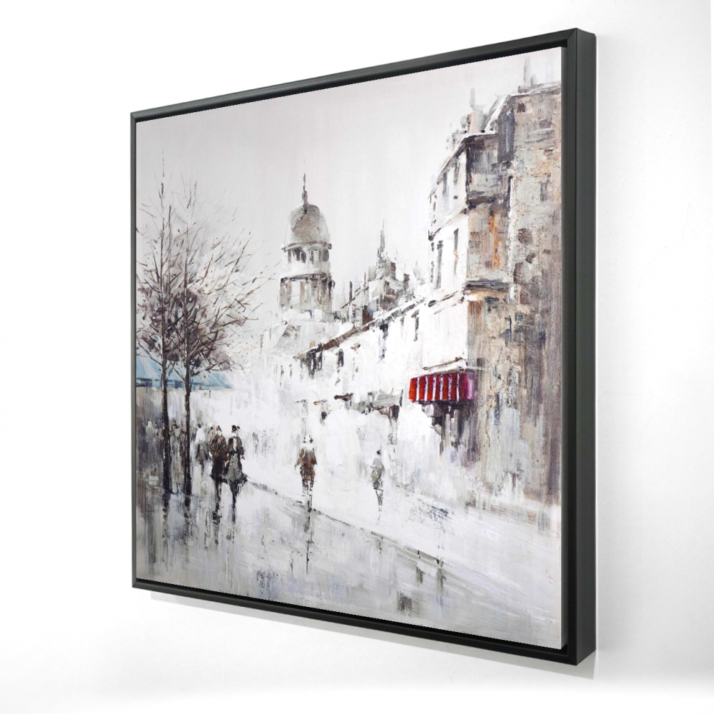 Gray city street | Wall art | Begin Home Decor