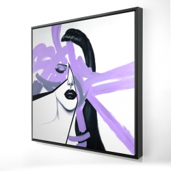 Abstract purple woman portrait