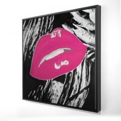 Kissable pink glossy lips