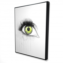 Oeil vert à l'aquarelle