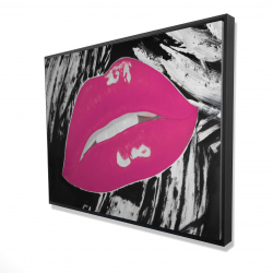 Kissable pink glossy lips